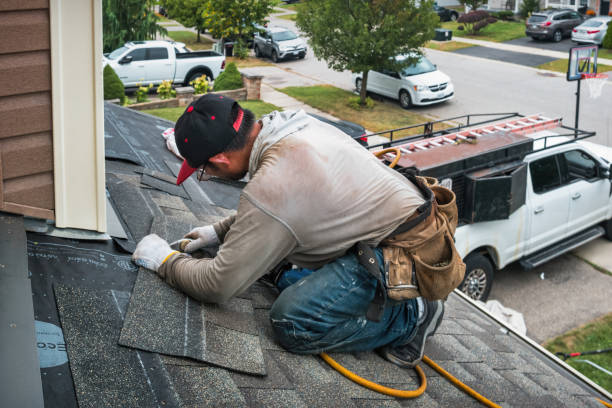 Professional Gutter Repair And Installation technician working in Tioga, TX